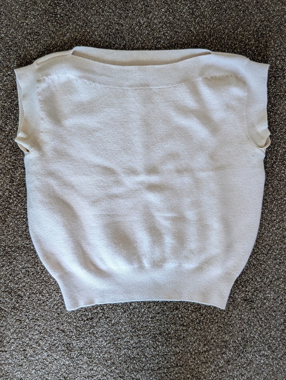The Reset Beige 100% wool sleeveless knit sweater top Women's Small